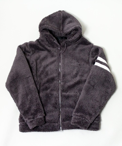 ADPOSION（アドポーション）の「シャギーボアジップパーカー（パーカー・メンズ・チャコールグレー/ベージュ/ネイビー/ブラック・LARGE/MEDIUM）」の5枚目の写真