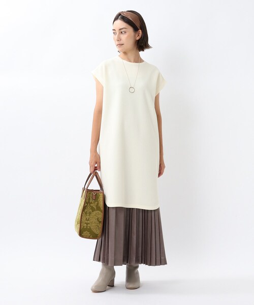 UNTITLED（アンタイトル）の「◆【洗える】コットンエステル ワッフルニットチュニック（チュニック・レディース・グレー系その他/ピンクゴールド/グレー系・02）」の6枚目の写真