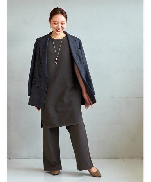 UNTITLED（アンタイトル）の「◆【洗える】コットンエステル ワッフルニットチュニック（チュニック・レディース・グレー系その他/ピンクゴールド/グレー系・02）」の14枚目の写真