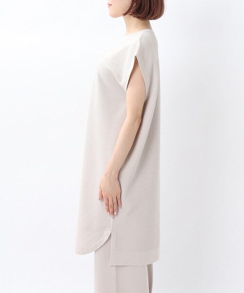 UNTITLED（アンタイトル）の「◆【洗える】コットンエステル ワッフルニットチュニック（チュニック・レディース・グレー系その他/ピンクゴールド/グレー系・02）」の16枚目の写真