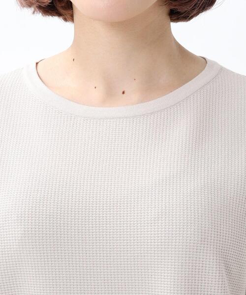 UNTITLED（アンタイトル）の「◆【洗える】コットンエステル ワッフルニットチュニック（チュニック・レディース・グレー系その他/ピンクゴールド/グレー系・02）」の11枚目の写真