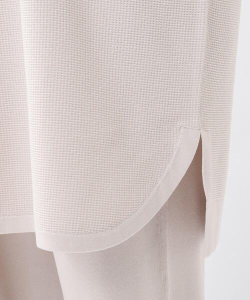 UNTITLED（アンタイトル）の「◆【洗える】コットンエステル ワッフルニットチュニック（チュニック・レディース・グレー系その他/ピンクゴールド/グレー系・02）」の7枚目の写真