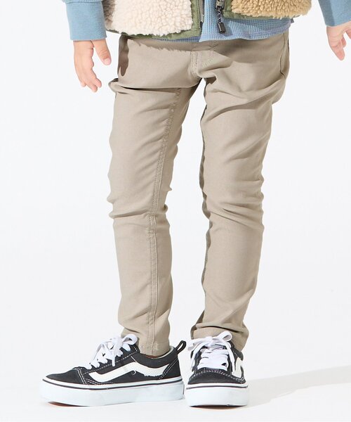 BREEZE（ブリーズ）の「/もっとスキニーパンツ 10分丈_ストレッチ（その他パンツ・キッズ・ベージュ/ブラック/カーキ/マスタード・100/110/150/130/140/90/80/120）」の3枚目の写真