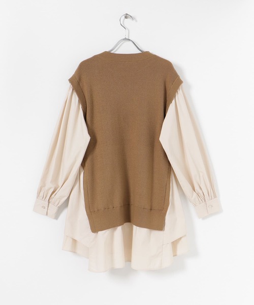 SENSE OF PLACE by URBAN RESEARCH（センスオブプレイスバイアーバンリサーチ）の「ブラウスドッキングセーター（ニット/セーター・レディース・ブラック/アイボリー/キャメル・ONE）」の20枚目の写真