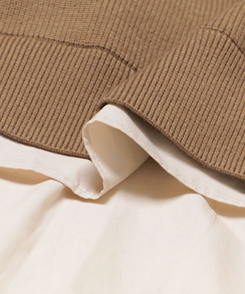 SENSE OF PLACE by URBAN RESEARCH（センスオブプレイスバイアーバンリサーチ）の「ブラウスドッキングセーター（ニット/セーター・レディース・ブラック/アイボリー/キャメル・ONE）」の21枚目の写真