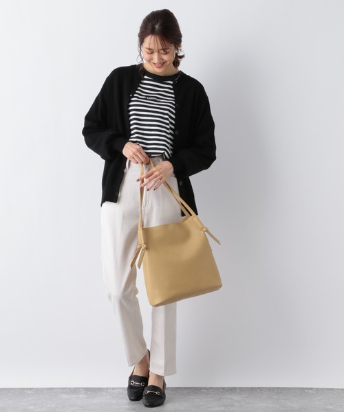 GLOBAL WORK（グローバルワーク）の「洗えるリラックスクルーカーディガン/957964（カーディガン/ボレロ・レディース・ブラック/ダークグリーン/アイボリー/ホワイト系その他/イエロー系その他・MEDIUM/LARGE）」の13枚目の写真