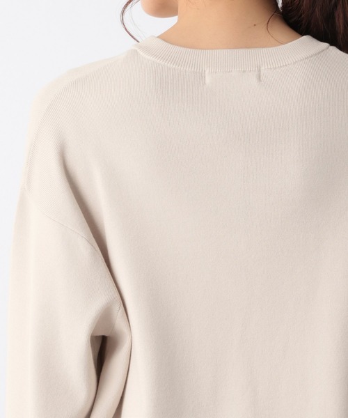 GLOBAL WORK（グローバルワーク）の「洗えるリラックスクルーカーディガン/957964（カーディガン/ボレロ・レディース・ブラック/ダークグリーン/アイボリー/ホワイト系その他/イエロー系その他・MEDIUM/LARGE）」の9枚目の写真