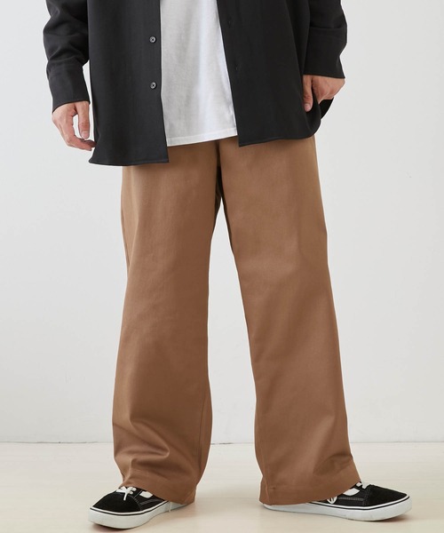 Craft Nicholson(クラフトニコルソン)の「ストレッチカツラギ タックワイドチノパンツ(チノパンツ・メンズ・ストライプ/ブラウン系その他/ネイビー/グレー系その他/グレー系その他2/ブラック・L/S/M)」の5枚目の写真