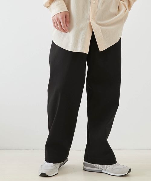 Craft Nicholson(クラフトニコルソン)の「ストレッチカツラギ タックワイドチノパンツ(チノパンツ・メンズ・ストライプ/ブラウン系その他/ネイビー/グレー系その他/グレー系その他2/ブラック・L/S/M)」の8枚目の写真