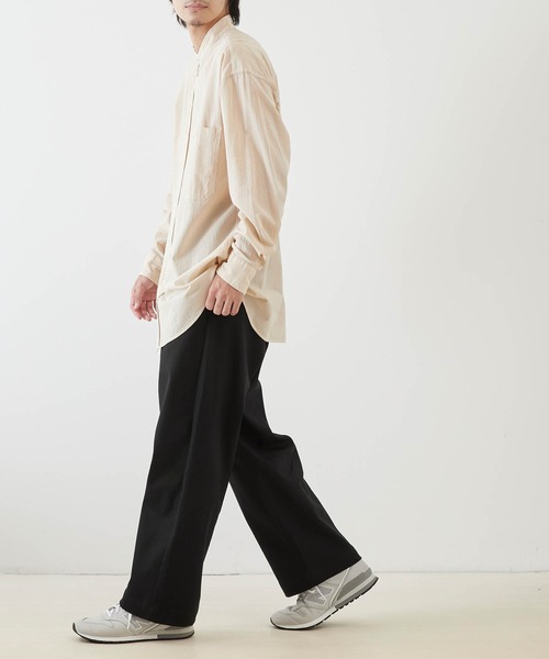 Craft Nicholson(クラフトニコルソン)の「ストレッチカツラギ タックワイドチノパンツ(チノパンツ・メンズ・ストライプ/ブラウン系その他/ネイビー/グレー系その他/グレー系その他2/ブラック・L/S/M)」の10枚目の写真