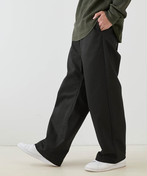 Craft Nicholson(クラフトニコルソン)の「ストレッチカツラギ タックワイドチノパンツ(チノパンツ・メンズ・ストライプ/ブラウン系その他/ネイビー/グレー系その他/グレー系その他2/ブラック・L/S/M)」の21枚目の写真