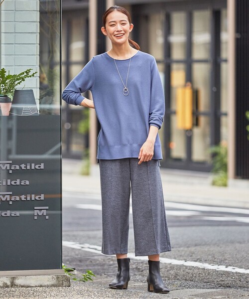 J.PRESS Ladies(J.プレス レディス)の「【洗える】エコテックスホールガーメント ニット(ニット/セーター・レディース・黄土色系/ネイビー系/ダルブルー系/ワイン系・SMALL)」の5枚目の写真