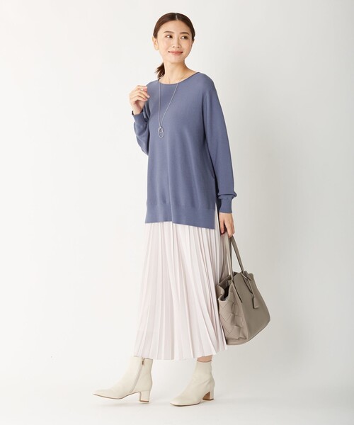 J.PRESS Ladies(J.プレス レディス)の「【洗える】エコテックスホールガーメント ニット(ニット/セーター・レディース・黄土色系/ネイビー系/ダルブルー系/ワイン系・SMALL)」の6枚目の写真