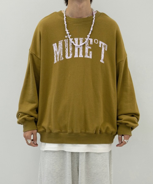 MUHET（ミュエータ）の「【3点セット】裏毛スウェット×ロンT×ネックレス（スウェット・レディース・ネイビー/ライトグリーン/マスタード・FREE）」の12枚目の写真