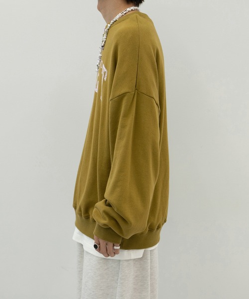 MUHET（ミュエータ）の「【3点セット】裏毛スウェット×ロンT×ネックレス（スウェット・レディース・ネイビー/ライトグリーン/マスタード・FREE）」の13枚目の写真