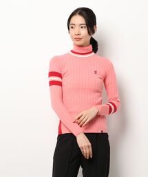 [アドミラル ゴルフ] レディース ワイドリブ タートルニット　 