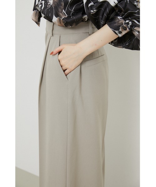 rienda(リエンダ)の「ロングワイドパンツ(スラックス・レディース・ライトグリーン/ブラック/ライトベージュ・SMALL/MEDIUM)」の17枚目の写真