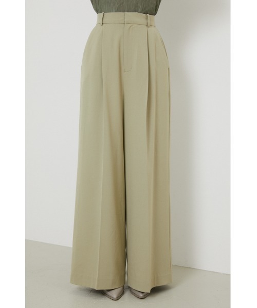 rienda(リエンダ)の「ロングワイドパンツ(スラックス・レディース・ライトグリーン/ブラック/ライトベージュ・SMALL/MEDIUM)」の15枚目の写真