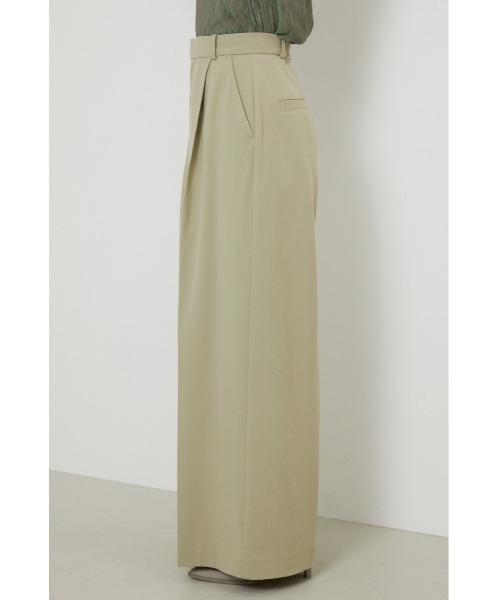 rienda(リエンダ)の「ロングワイドパンツ(スラックス・レディース・ライトグリーン/ブラック/ライトベージュ・SMALL/MEDIUM)」の6枚目の写真