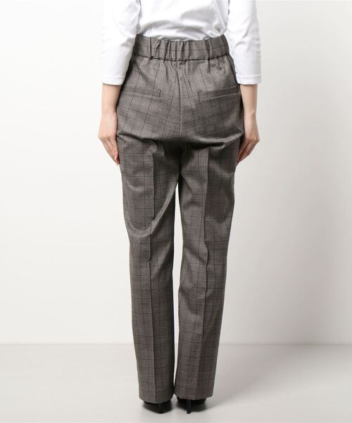 collex（コレックス）の「【セットアップ対応】スリットストレッチテーパードパンツ（スラックス・レディース・グレー/チェック・1/3/2）」の6枚目の写真