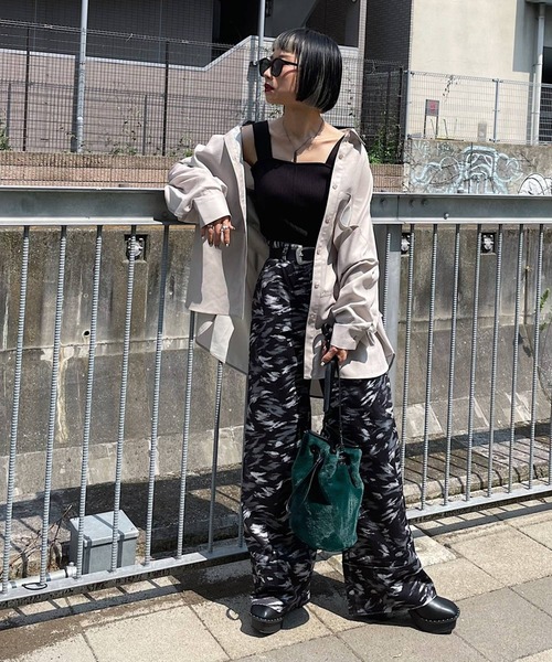 PAGEBOY（ページボーイ）の「スモークコールワイドパンツ（その他パンツ・レディース・ホワイト系その他/ブラック系その他・FREE）」の7枚目の写真