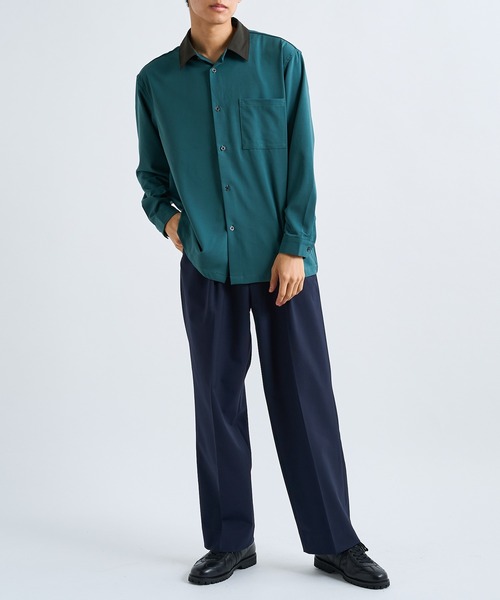 So_lemn（ソレム）の「【so_lemn/ソレム】ウールギャバジンワイドスラックスパンツ（スラックス・メンズ・ブラウン/ネイビー・1/2）」の10枚目の写真