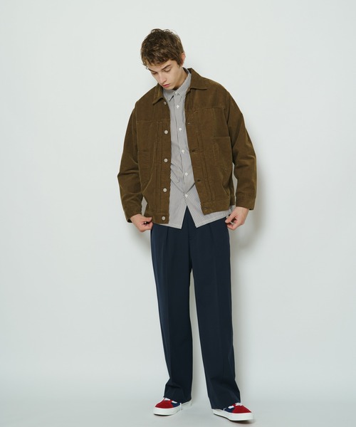 So_lemn（ソレム）の「【so_lemn/ソレム】ウールギャバジンワイドスラックスパンツ（スラックス・メンズ・ブラウン/ネイビー・1/2）」の13枚目の写真