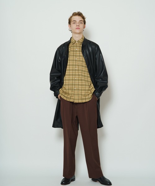 So_lemn（ソレム）の「【so_lemn/ソレム】ウールギャバジンワイドスラックスパンツ（スラックス・メンズ・ブラウン/ネイビー・1/2）」の16枚目の写真