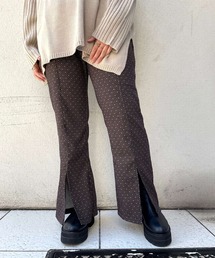 ＪＵＧＬＡＮＳ | ☆ レトロなムード。幾何学柄フロントスリットフレアパンツ(その他パンツ)