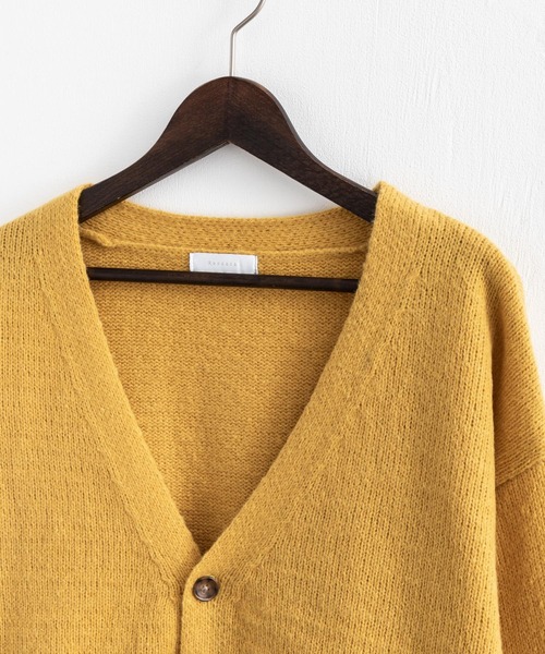 Ressaca（レサーカ）の「オーバーサイズ モヘアライク ニットルーズカーディガン（カーディガン/ボレロ・メンズ・ブラック/グリーン/マスタード/パープル/レッド/グレー・M/L）」の20枚目の写真