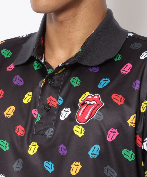 RAWLIFE(ロウライフ)の「BACK SPIN!/バックスピン!/【RollingStones】RS LICKS Pattern POLO SHIRT(ポロシャツ・メンズ・ホワイト/その他/ブラック・MEDIUM/LARGE/X-LARGE/SMALL)」の14枚目の写真