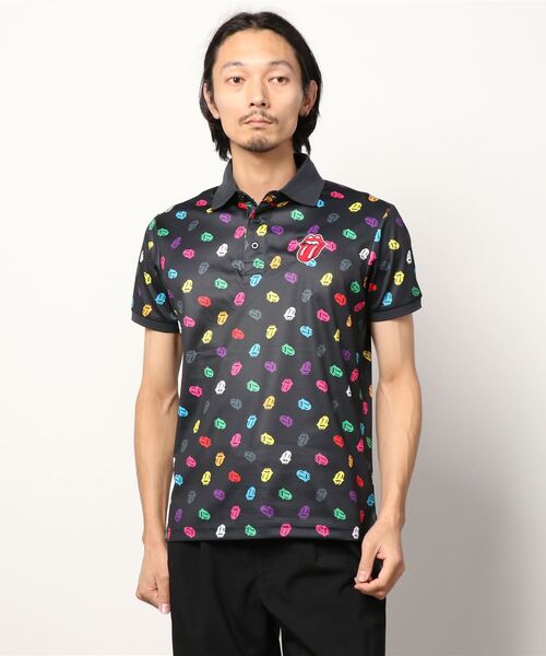 RAWLIFE(ロウライフ)の「BACK SPIN!/バックスピン!/【RollingStones】RS LICKS Pattern POLO SHIRT(ポロシャツ・メンズ・ホワイト/その他/ブラック・MEDIUM/LARGE/X-LARGE/SMALL)」の12枚目の写真