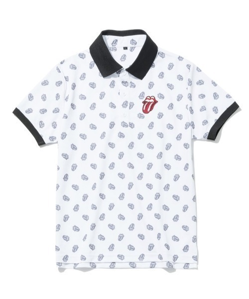 RAWLIFE(ロウライフ)の「BACK SPIN!/バックスピン!/【RollingStones】RS LICKS Pattern POLO SHIRT(ポロシャツ・メンズ・ホワイト/その他/ブラック・MEDIUM/LARGE/X-LARGE/SMALL)」の6枚目の写真