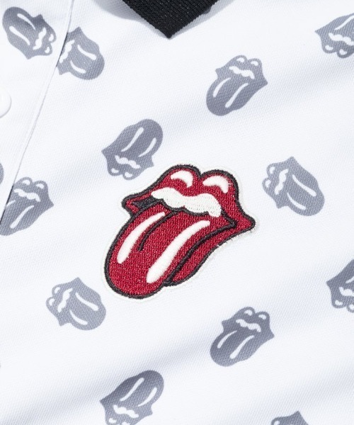 RAWLIFE(ロウライフ)の「BACK SPIN!/バックスピン!/【RollingStones】RS LICKS Pattern POLO SHIRT(ポロシャツ・メンズ・ホワイト/その他/ブラック・MEDIUM/LARGE/X-LARGE/SMALL)」の8枚目の写真