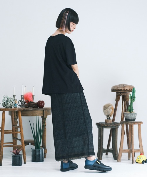 bedsidedrama（ベットサイドドラマ）の「Layerd T One-piece -SPACE CAT-（ワンピース・レディース・ブラック/ホワイト・2/1）」の7枚目の写真