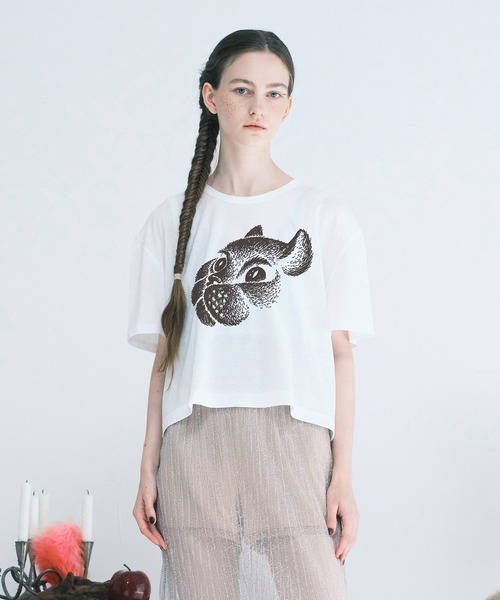 bedsidedrama（ベットサイドドラマ）の「Layerd T One-piece -SPACE CAT-（ワンピース・レディース・ブラック/ホワイト・2/1）」の3枚目の写真