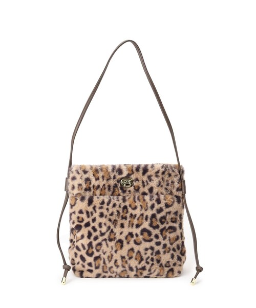 DRESKIP（ドレスキップ）の「◆フェイクファーノットショルダー（ショルダーバッグ・レディース・チャコールグレー/ブラウン系1/アイボリー/アイボリー系/ベージュ・00）」の4枚目の写真