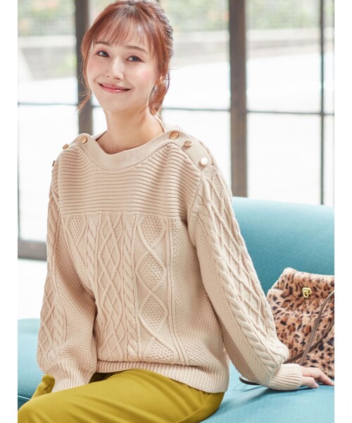 DRESKIP（ドレスキップ）の「◆フェイクファーノットショルダー（ショルダーバッグ・レディース・チャコールグレー/ブラウン系1/アイボリー/アイボリー系/ベージュ・00）」の15枚目の写真