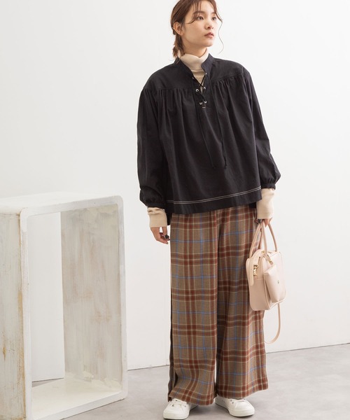 POU DOU DOU（プードゥドゥ）の「マリンブラウス（シャツ/ブラウス・レディース・ブラック/インディゴブルー/キナリ・3）」の19枚目の写真