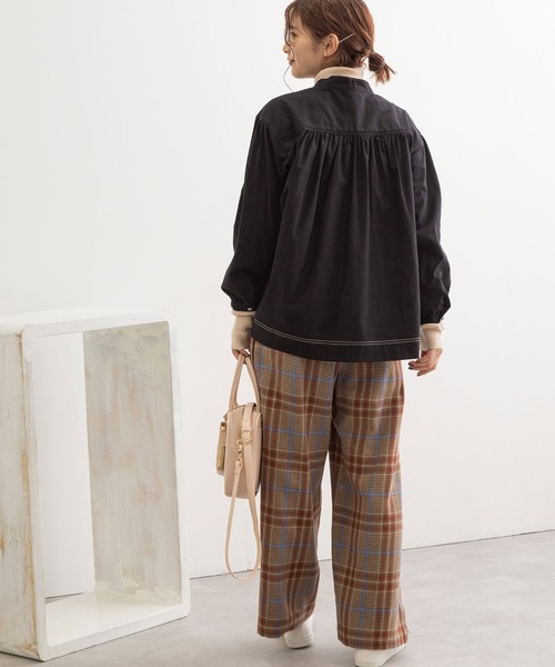 POU DOU DOU（プードゥドゥ）の「マリンブラウス（シャツ/ブラウス・レディース・ブラック/インディゴブルー/キナリ・3）」の21枚目の写真