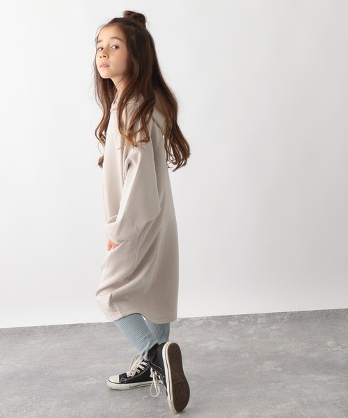 GLOBAL WORK（グローバルワーク）の「【キッズ】イージーDRY/パーカーワンピース/238347（ワンピース・キッズ・アイボリー/ライトパープル・110cm/100cm/120cm/130cm/140cm/150cm/160cm）」の3枚目の写真