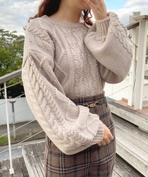 バックリボンケーブルニット【ZOZOTOWN限定アイテム】