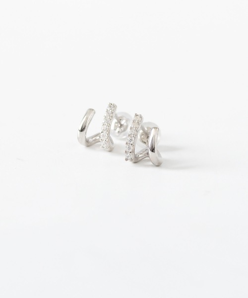 JUICY ROCK(ジューシーロック)の「CYCRO/SV925 パヴェダブルアームピアス(ピアス(両耳用)・レディース・シルバー・ONE SIZE)」の1枚目の写真