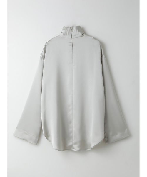 enchainement（アンシェヌマン）の「Satin High Neck Top（シャツ/ブラウス・レディース・ベージュ/ブラック・フリー）」の5枚目の写真