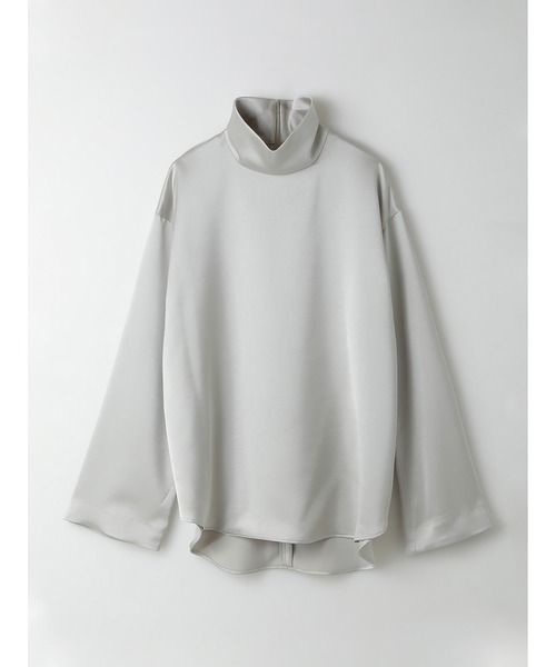 enchainement（アンシェヌマン）の「Satin High Neck Top（シャツ/ブラウス・レディース・ベージュ/ブラック・フリー）」の8枚目の写真