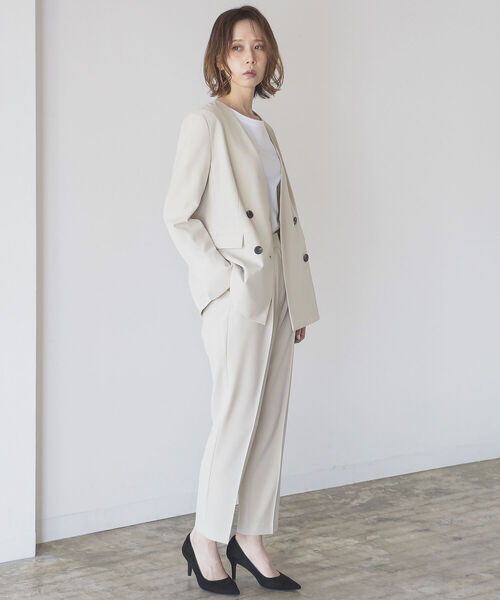 B:MING by BEAMS（ビーミングバイビームス）の「B:MING by BEAMS / ストレッチ テーパード パンツ 22SS-P（スラックス・レディース・ライトベージュ/ライトブラウン/ネイビー・LARGE/MEDIUM/SMALL/X-SMALL）」の5枚目の写真
