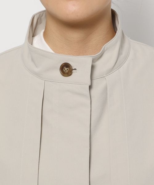 LOWRYS FARM（ローリーズファーム）の「レイヤードフウスタンドコート　261423（ステンカラーコート・レディース・チャコールグレー/グリーン/アイボリー・FREE）」の13枚目の写真