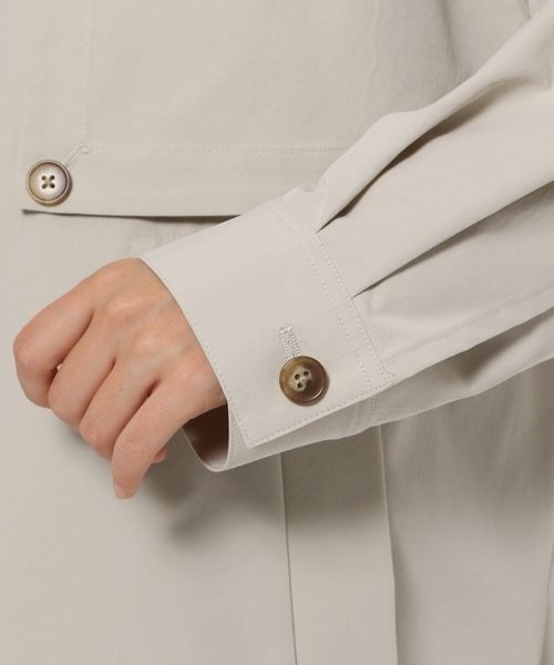 LOWRYS FARM（ローリーズファーム）の「レイヤードフウスタンドコート　261423（ステンカラーコート・レディース・チャコールグレー/グリーン/アイボリー・FREE）」の15枚目の写真