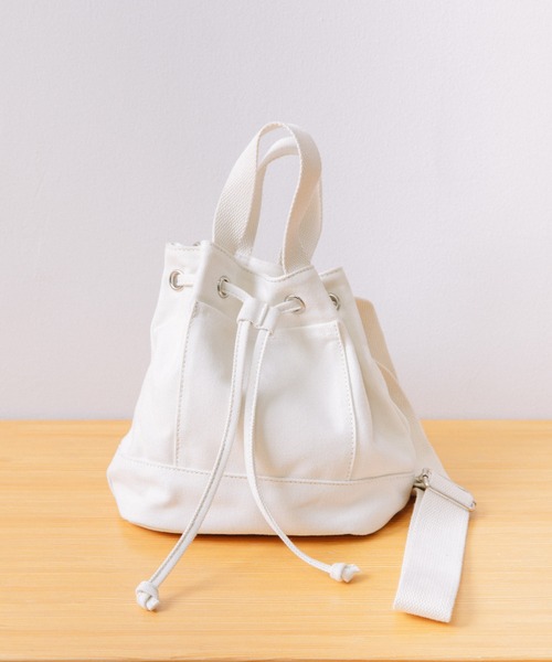 Munich(ミューニック)の「WEB限定 コットンキャンバス 2wayミニバッグ(ショルダーバッグ・レディース・アイボリー/ブラック/ベージュ・FREE)」の2枚目の写真