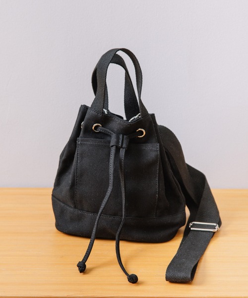 Munich(ミューニック)の「WEB限定 コットンキャンバス 2wayミニバッグ(ショルダーバッグ・レディース・アイボリー/ブラック/ベージュ・FREE)」の3枚目の写真